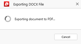 PDF Extra: exporting a DOCX file